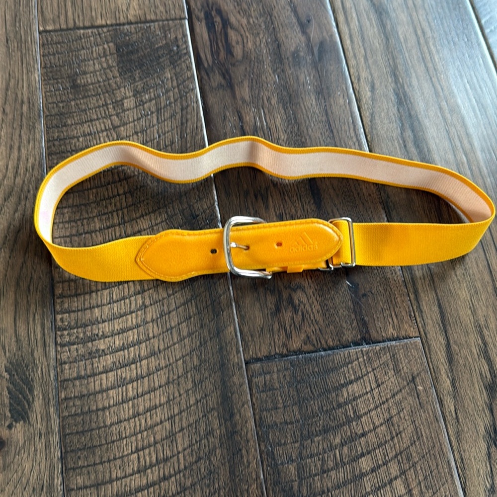 Adidas Adjustable Elastic‎ Youth Baseball Belt 18”-32” Youth Yellow Orange